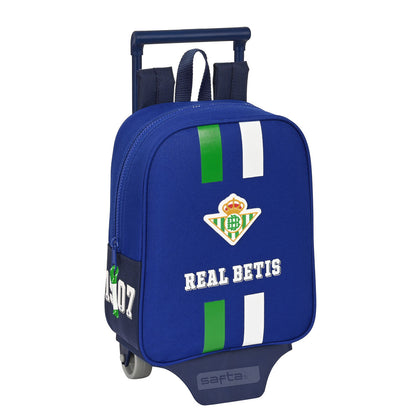 Mochila Escolar con Ruedas Real Betis Balompié Azul (22 x 27 x 10 cm)