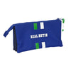 Portatodo Triple Real Betis Balompié Azul (22 x 12 x 3 cm)