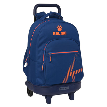 Mochila Escolar con Ruedas Kelme Navy blue Naranja Azul marino (33 x 45 x 22 cm)