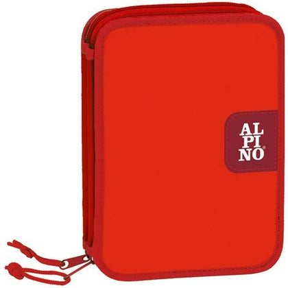 Plumier Doble Alpino 33 Piezas Rojo 15 x 21 x 4 cm