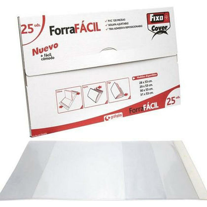 Forro Adhesivo para Libros Grafoplas Ajustable Solapa Transparente PVC 29 x 53 cm