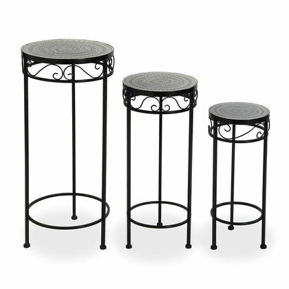 Soporte para Maceta Versa Gris Metal (30 x 69 cm) (3 pcs)