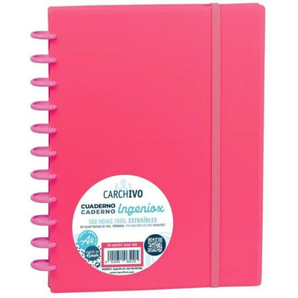 Cuaderno Carchivo Ingeniox A4 Rojo Intenso 100 Hojas