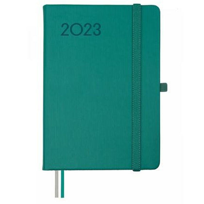 Agenda Finocam Texture M4 Minimalista 2023 Turquesa (11,8 x 16,8 cm)