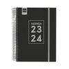 Agenda Finocam 2023-2024 Escolar 15,5 x 21,2 cm Negro Cuarto