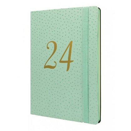 Agenda Finocam Flexy Joy Confeti 2024 Verde Claro A5 14,8 x 21 cm