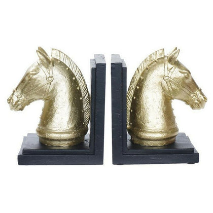 Sujetalibros DKD Home Decor Caballo Resina (15 x 11 x 17.5 cm) (2 pcs)