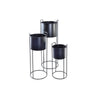 Set de Macetas DKD Home Decor Negro Metal Moderno (30 x 30 x 80 cm)