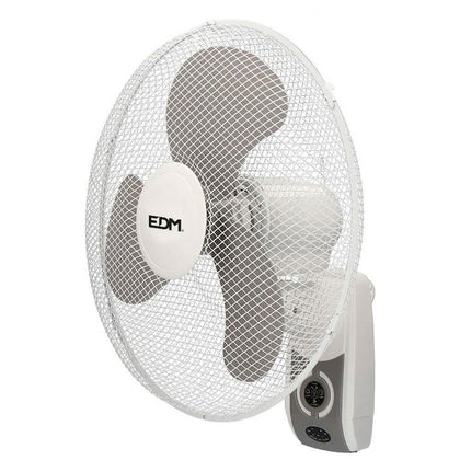 Ventilador de Pared EDM Blanco Gris 45 W Ø 43 cm