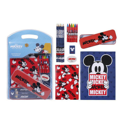 Set de Papelería Mickey Mouse Azul (16 pcs)