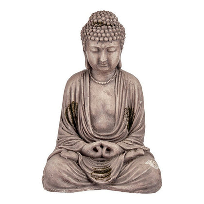 Figura Decorativa para Jardín Buda 22,5 x 40,5 x 27 cm Gris Poliresina