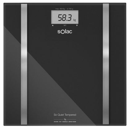 Báscula Digital de Baño Solac PD7636 Negro