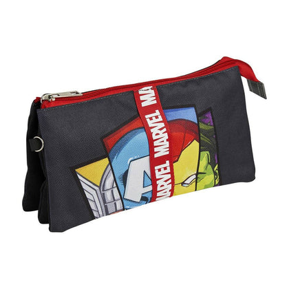 Estuche Escolar The Avengers Negro