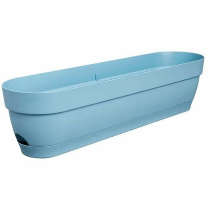 Jardinera Elho   70 cm Rectangular Azul Plástico