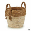 Macetero Marrón 7 L Natural Paja (33 x 30 x 22 cm) (12 Unidades)