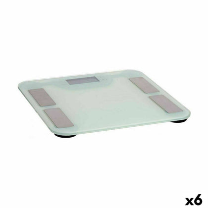 Báscula Digital de Baño Blanco Metal 33 x 2 x 33 cm (6 Unidades)