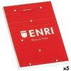 Bloc de Notas ENRI Rojo A4 80 Hojas 4 mm (5 Unidades)