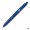 Bolígrafo Pilot Frixion Clicker Tinta borrable Azul 0,4 mm 12 Unidades