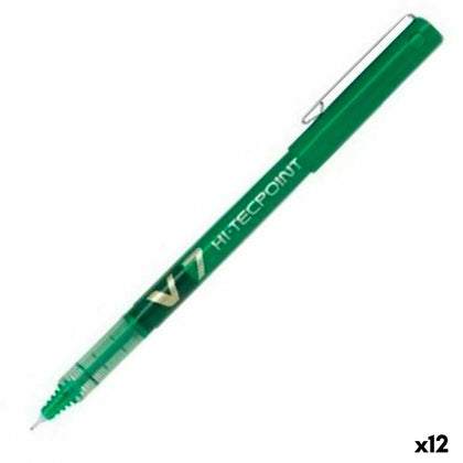 Bolígrafo Roller Pilot V7 Verde 0,5 mm (12 Unidades)