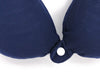 Almohada Viaje Viscoelastica con gel refrescante - Cojin cuello viaje cervical de viaje en avion - Almohada para cuello cervical - Azul