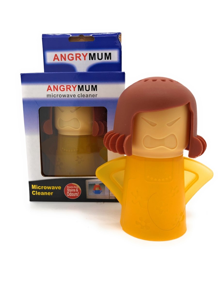 Angry Mama Limpiador de Microondas - Limpiador de Vapor de Acción Rápida Desinfecta sin detergente - Amarillo