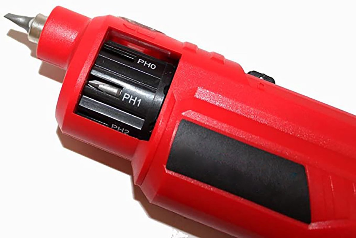 Atornillador eléctrico de recarga rápida - Destornillador eléctrico pequeño inalámbrico - 3.6V - Herramientas bricolaje - Color Rojo