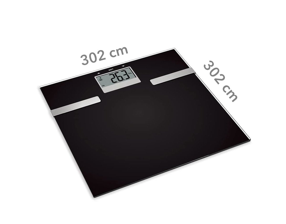 Báscula inteligente medidora de grasa e hidratación corporal - Bascula de baño digital medidor grasa corporal - Color negro