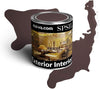 Bote de pintura alquídica esmalte interior exterior color Marrón - 125ml, mod.8727 - movilcom.com