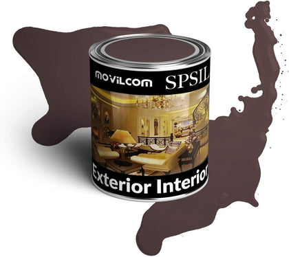 Bote de pintura alquídica esmalte interior exterior color Marrón - 375ml, mod.8771 - movilcom.com