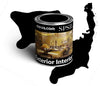 Bote de pintura alquídica esmalte interior exterior color Negro brillo - 750ml, mod.8796