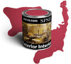 Bote de pintura alquídica esmalte interior exterior color Rojo vivo - 375ml, mod.8780