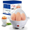 Cocedor de Huevos eléctrico - Hervidor cuece Huevos eléctrico con Capacidad para 1-7 Huevos - 350W, sin BPA - Blanco