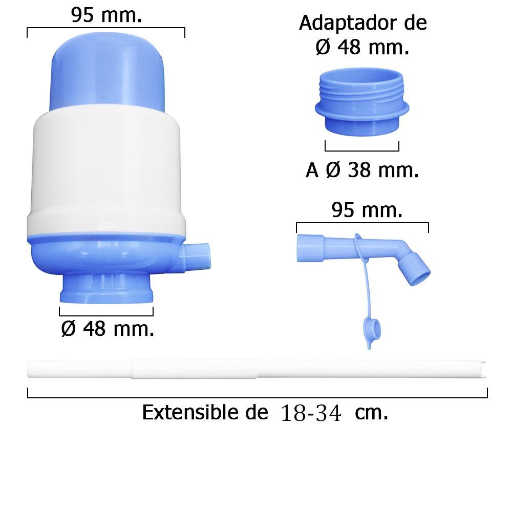 MovilCom® - Adaptador de Botella para dispensador de Agua Eléctrico  Compatible con Botellas 5, 6, 8, 10, 12 litros