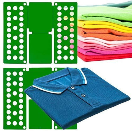 Doblador de Ropa, doblador de Camisas, Tabla para Doblar Camisas, Laundry Folder - Verde - movilcom.com