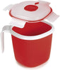 Jarra plástico con Tapa para microondas microondas Vapor 0,7L con válvula - Color Rojo - movilcom.com