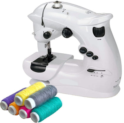Máquina de coser de 7 puntadas - Máquina de coser portátil con pedal para arreglos profesionales - Ultra ligera - movilcom.com