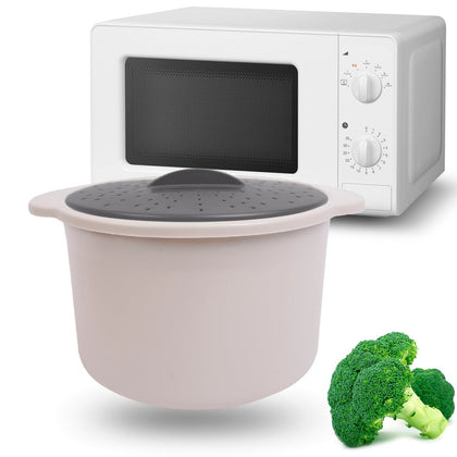 Olla de vapor para arroz, cous cous, quinoa, pasta - Rice cooker - Olla arrocera vaporera microondas - Color beige