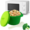 Olla de Vapor para arroz, cous cous, Quinoa, Pasta - Rice Cooker - Olla arrocera vaporera microondas - Color Verde