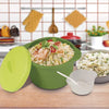 Olla de Vapor para arroz, cous cous, Quinoa, Pasta - Rice Cooker - Olla arrocera vaporera microondas - Color Verde