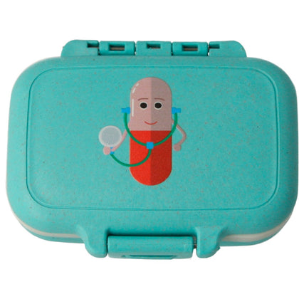 Pastillero pequeño diario bolsillo - 3 compartimentos - Organizador de pastillas pill box estuche rectangular - Color azul - movilcom.com
