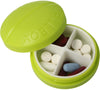 Pastillero pequeño diario bolsillo - 3 compartimentos - Organizador de pastillas pill box estuche redondo - Color verde - movilcom.com