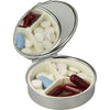 Pastillero pequeño diario bolsillo - 3 compartimentos - Organizador de pastillas pill box estuche redondo - (Rosa) - movilcom.com