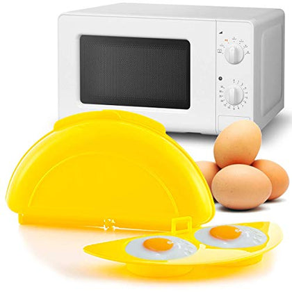 Recipiente microondas, cuece Huevos Especial para Tortilla microondas - Cocinar Huevos Microondas - Tortilla Francesa microondas - BPA Free - Amarillo - movilcom.com