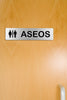Señal de acero inoxidable ASEOS HOMBRE MUJER 200X50mm señal informativa (ref.RD707008_INV) - movilcom.com